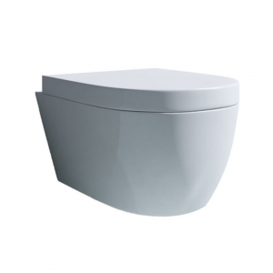 Vas WC PRO LAURA Rimless, suspendat, ceramica, 50 x 36 x 35.5 cm, Capac Soft-Close Duroplast Inclus, Alb